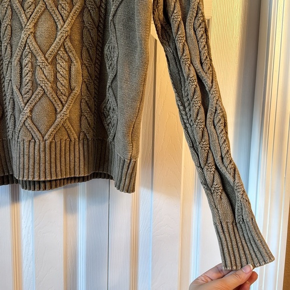 SER.O.YA Liam Cable Knit Sweater in Tan Acid Wash sz S - Picture 7 of 15